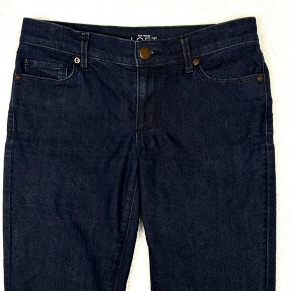 Loft Jeans Womens 2 (28x25) Modern Kick Crop Mid Rise Dark Wash Stretch Mid Rise - Picture 3 of 14